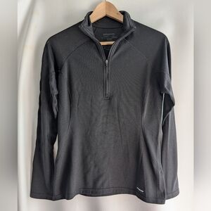 Patagonia Capilene 3 Midweight Base Layer Black 1/4 Zip Pullover Top  - S